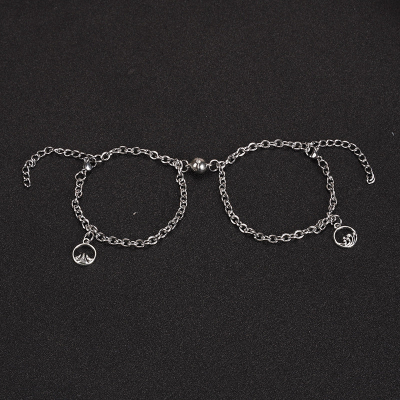 Magnetic Titanium Steel Couple Bracelets