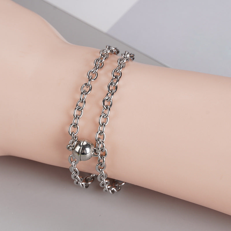 Magnetic Titanium Steel Couple Bracelets
