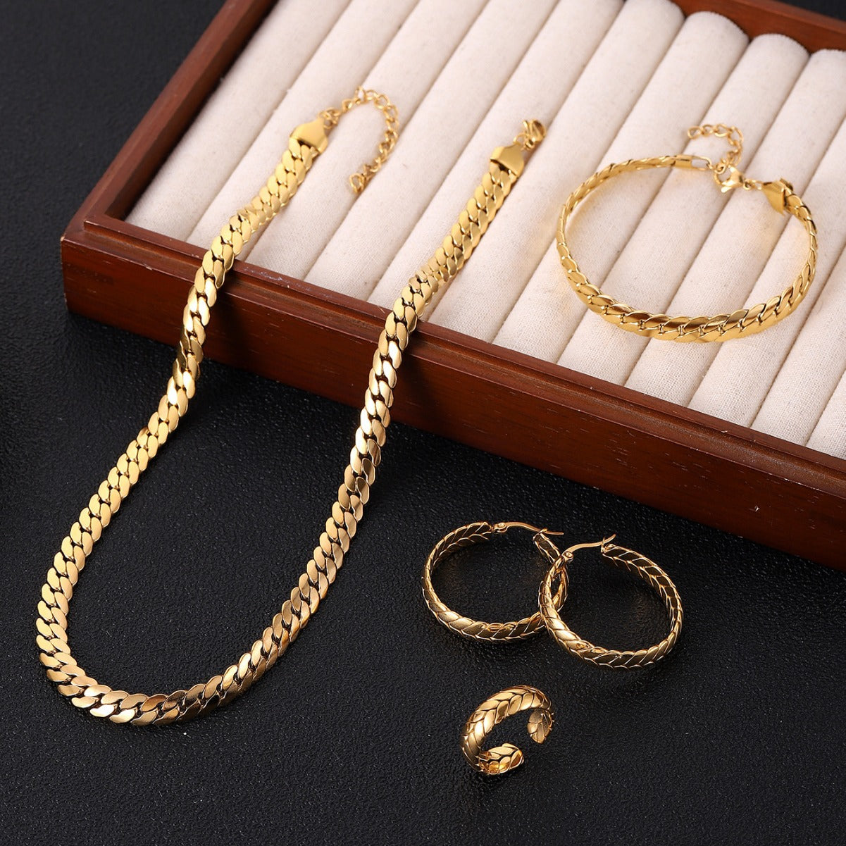 Premium Titanium Jewelry Set