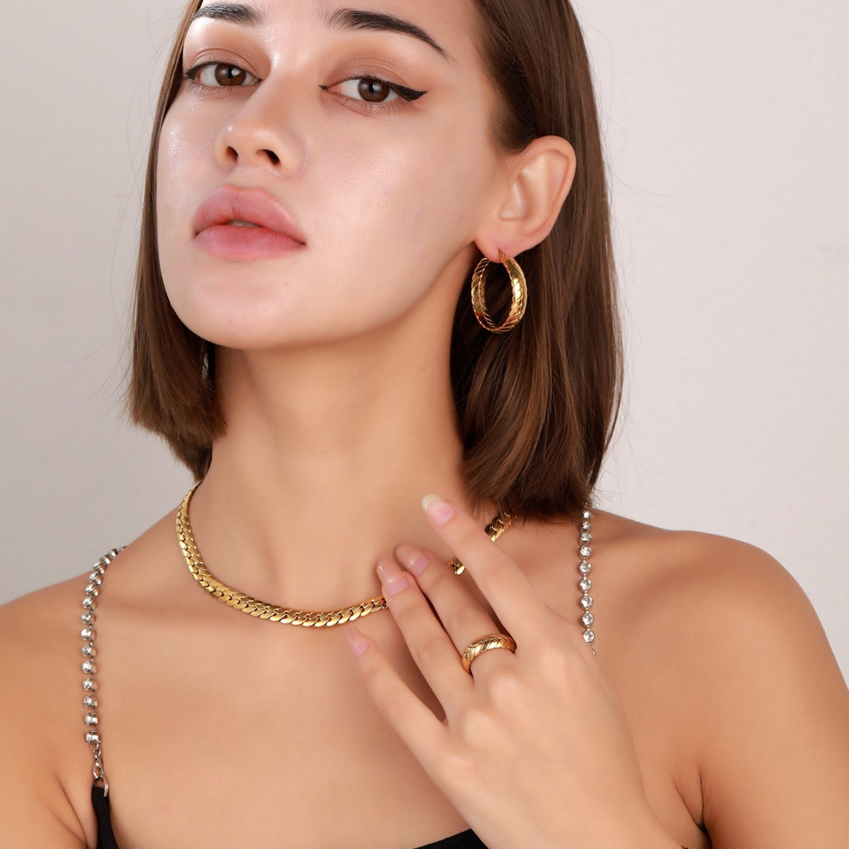 Premium Titanium Jewelry Set