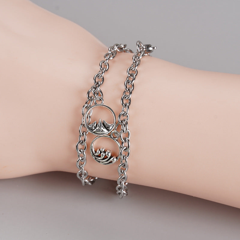Magnetic Titanium Steel Couple Bracelets