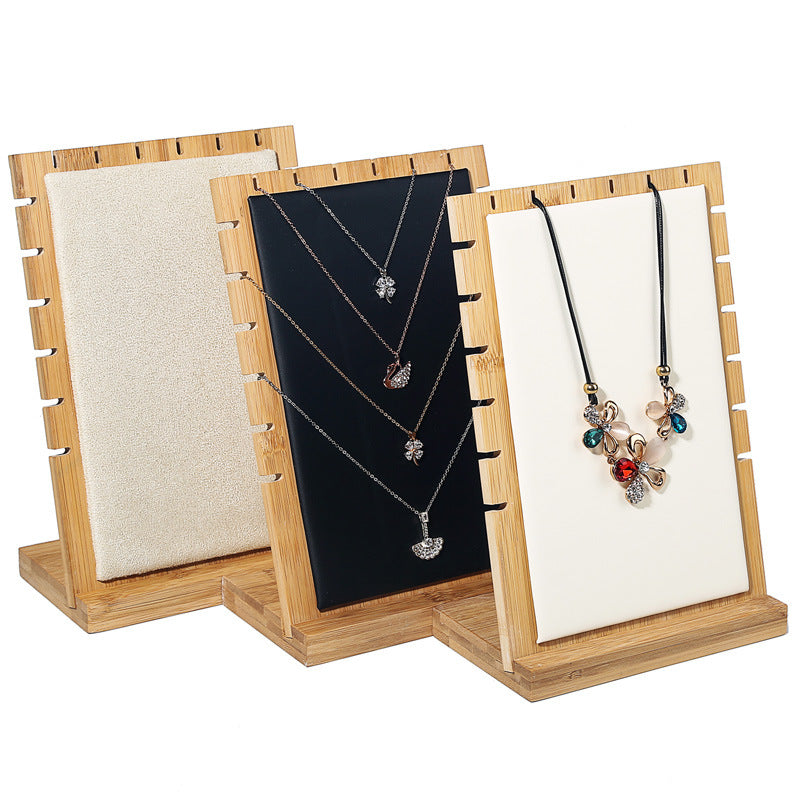 Bamboo Wood Jewelry Display